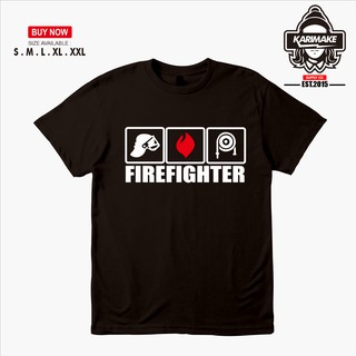 เสื้อยืดผ้าฝ้ายพิมพ์ลายแฟชั่น เสื้อยืด พิมพ์ลาย Fire Fighter แบบเรียบง่าย แบบมืออาชีพ