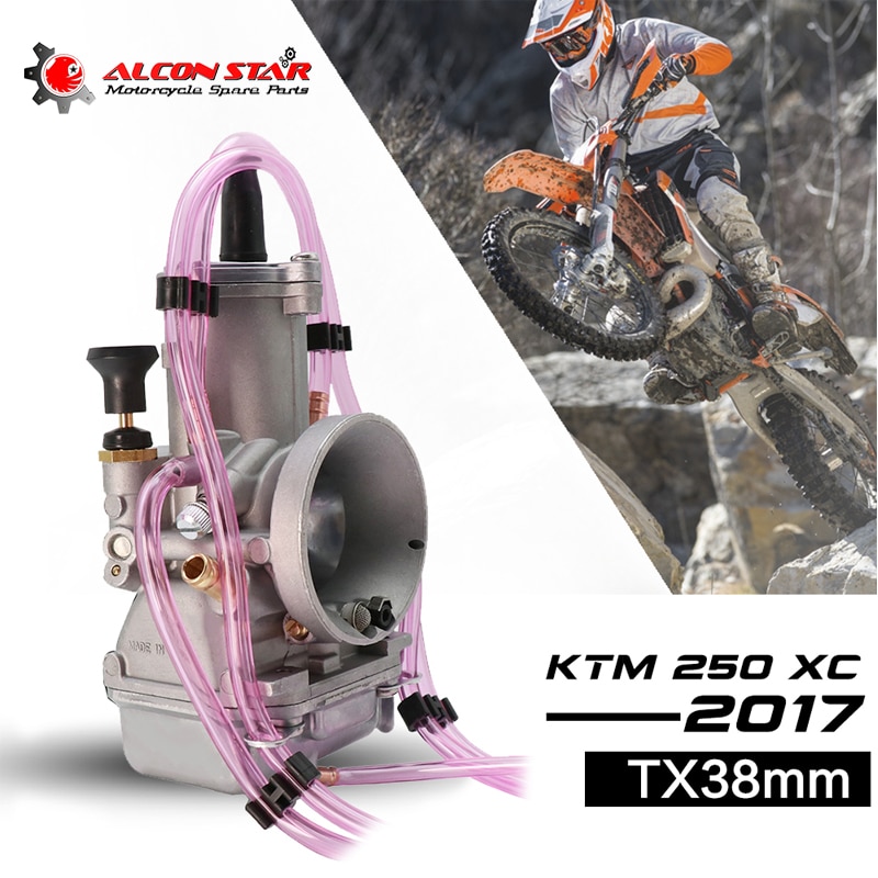 MIKUNI Alconstar-รถจักรยานยนต์MIKUNI TX38 38 มม.คาร์บูเรเตอร์ 200-350cc 2TสําหรับKTM 250 XC 2017 และอื่นๆ 2T SUV Pit Dirt Bike ATVสําหรับYamaha