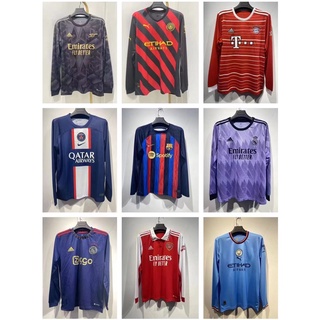 Arsenal Bayern Ajax Barcelona Paris ชุดเสื้อแขนยาว 22 23 *พร้อมส่ง S-2XL