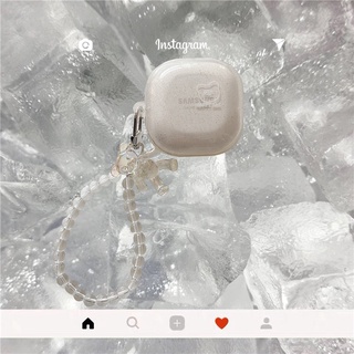 【HAPPY Day】เคสหูฟัง TPU ใส กันกระแทก ลายหมี สําหรับ Samsung Galaxy Buds2 Pro Live