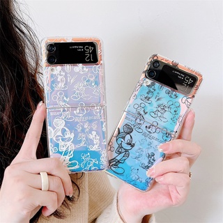 👌 For z flip 3 case ตลก หนู การ์ตูน น่ารัก โทรศัพท์ เคสป้องกัน Samsung เคสมือถือ 360 5G เคสสําหรับ Z Flip 1 Z Flip 2