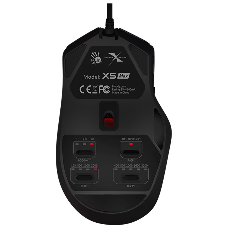 bloody Blood Hand Ghost X5Pro Shuangfeiyan Gaming MAX Games เมาส์แบบมีสาย 16000dpi