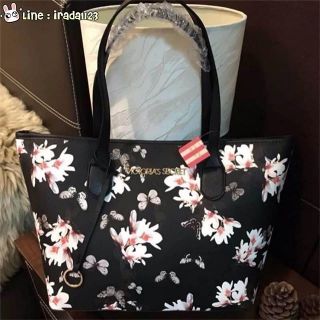 Victorias Secret Vintage Flower Print Shoulder Tote Bag ของแท้ ราคาถูก