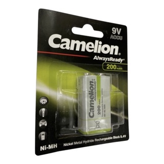 ถ่านชาร์จพร้อมใช้ 9V Camelion 200 mAh คายประจุช้า เหมาะกับไมโครโฟนไร้สาย