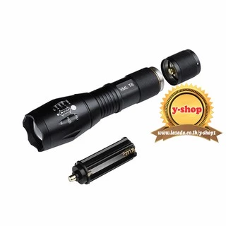CREE XML T6 LED Zoomable Flashlight Torch 5 Modes ไฟฉาย แรงสูง ซูมได้ พร้อมอุปกรณ์ครบชุด พร้อมถ่านชาร์จ4800mah*