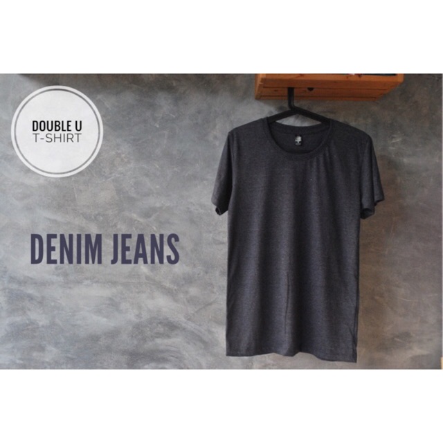 เสื้อยืดสีพื้น Denim jeans ( ท็อปสีกรมยีนส์ ) ** เสื้อยืดซักไม่ต้องรีด **