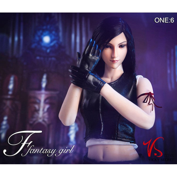 In-Stock 1/6 Scale Action Figure Tifa Lockhart Final Fantasy 7 Advent Children Black Clothes Fighting Goddess