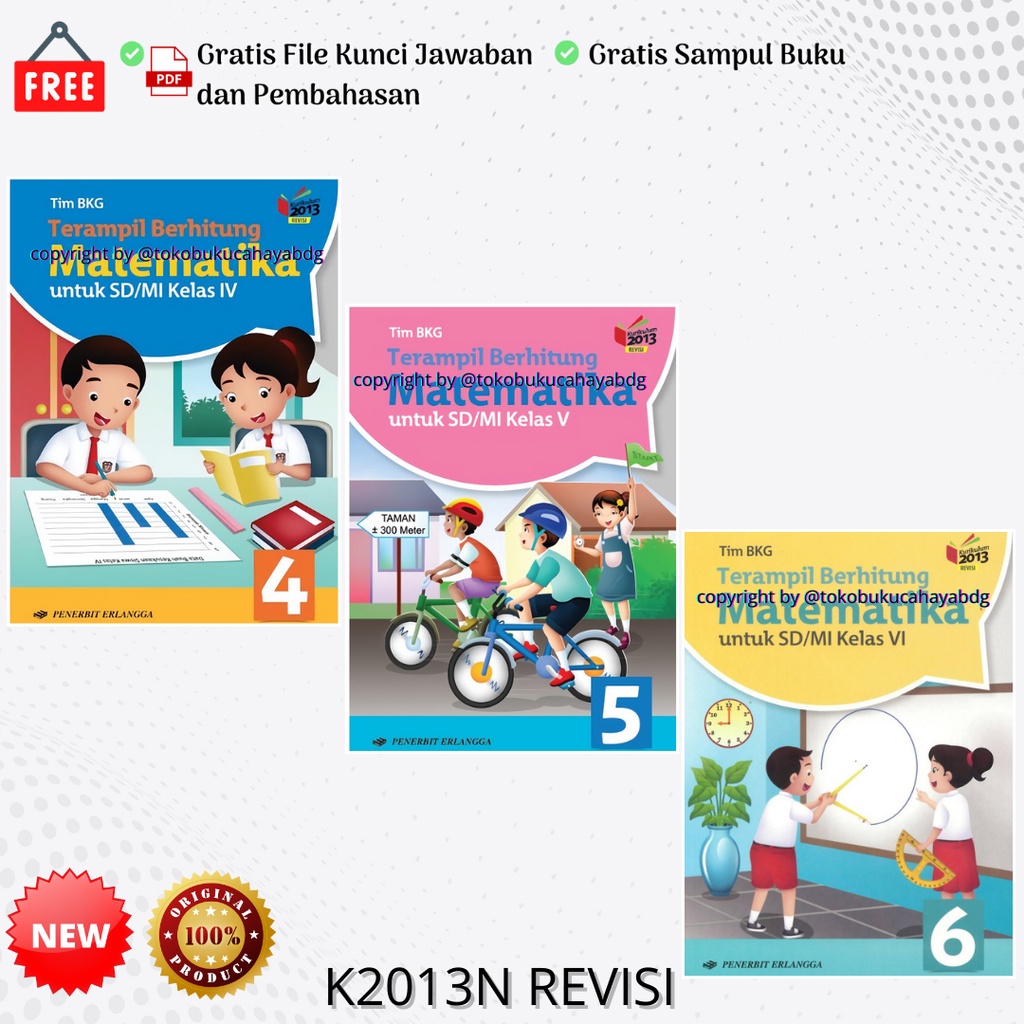 หนังสือนับคณิตศาสตร์ทักษะสําหรับชั้นประถมศึกษาปีที่ 4, 5, และ 6 ของโรงเรียนประถมศึกษา K13N RALANGGA 