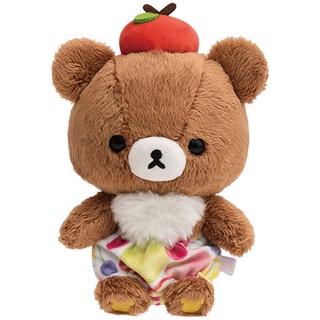 ตุ๊กตา Rilakkuma Fruits ไซส์ S แบบ Chairoikoguma Apple ขนาด 19 x 14 x 10 ซม.