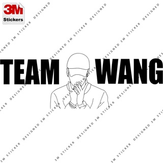 TEAM WANG no.2 สติ๊กเกอร์ 3M ลอกออกไม่มีคราบกาว  Removable 3M sticker, สติ๊กเกอร์ติด รถยนต์ มอเตอร์ไซ"