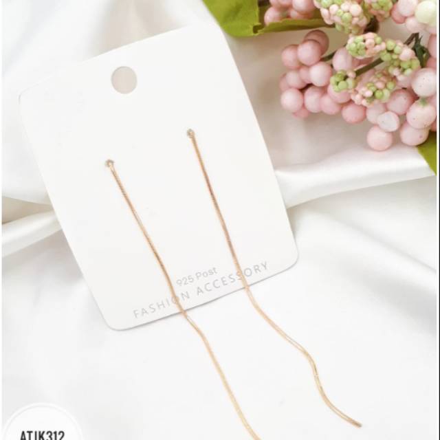 XUPING JEWELRY ต่างหูโซ่ EEL