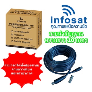 สายนำสัญญาณทีวี - TV01 สายเคเบิล 2 in 1 : ใช้งานกับเสาดิจิตอล และ จานดาวเทียม