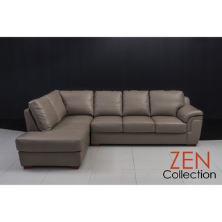 ZEN Collection MANCHESTER Sofa L-Shape 3.00m. | Leather / PVC, Pocket Spring