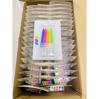 (ขายส่ง)เทียนวันเกิดยกกล่อง เทียนวันเกิดสวยๆ เทียนวันเกิดแฟนซี(รวมสีเมทัลลิค1กล่อง)