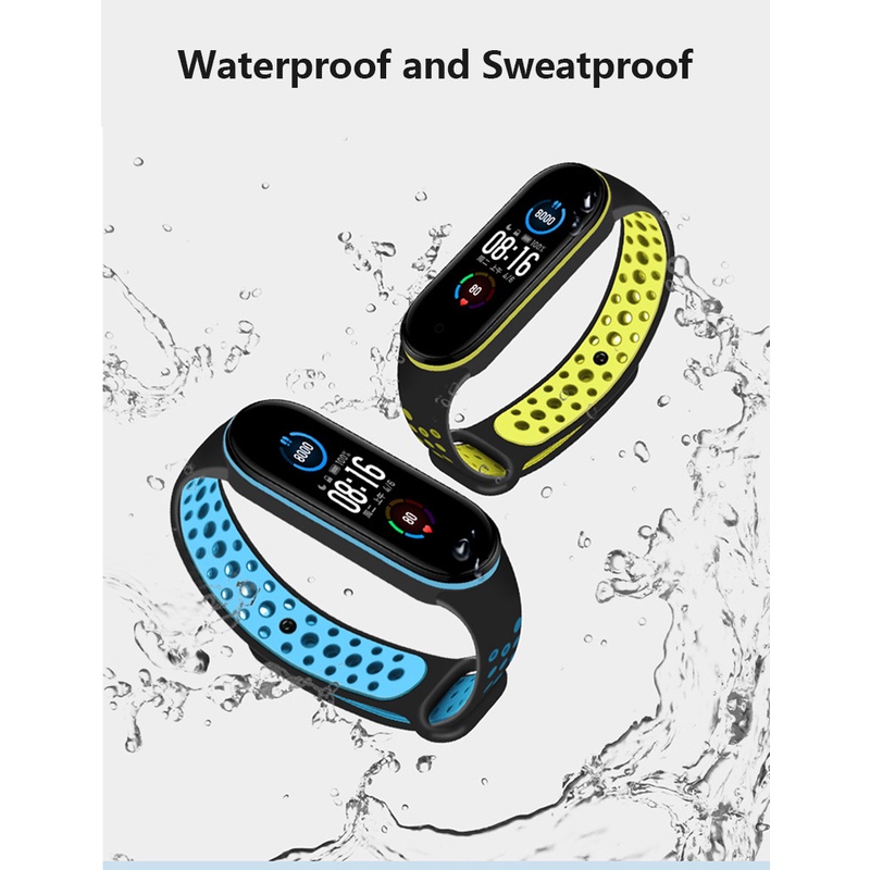 สายรัดซิลิโคน แบบนิ่ม สําหรับ Xiaomi Mi Band 5 Miband 5 6
