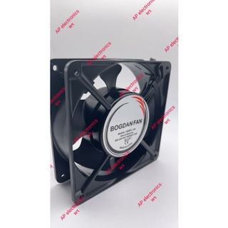 พัดลม BOGDAN FAN MODEL 12038 0.14A      200-240VAC  50/60 18 w  ขนาด 4 นิ้วครึ่ง  120×120×38mm.