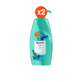 Rejoice รีจอยส์ สูตรขจัดรังแค แบบ 3 อิน 1 แชมพู 600 มล. X2 ขวด Anti-Dandruff Shampoo 3-in-1 Formula 600ml x2bottles