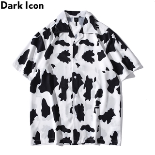 เสื้อเชิ้ตแขนสั้นพิมพ์ลาย Dark Icon สําหรับผู้ชาย