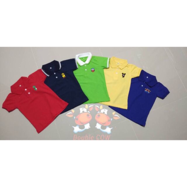 เสื้อโปโลเด็ก เสื้อคอปกเด็ก 2-8 ขวบ Made in Thailand