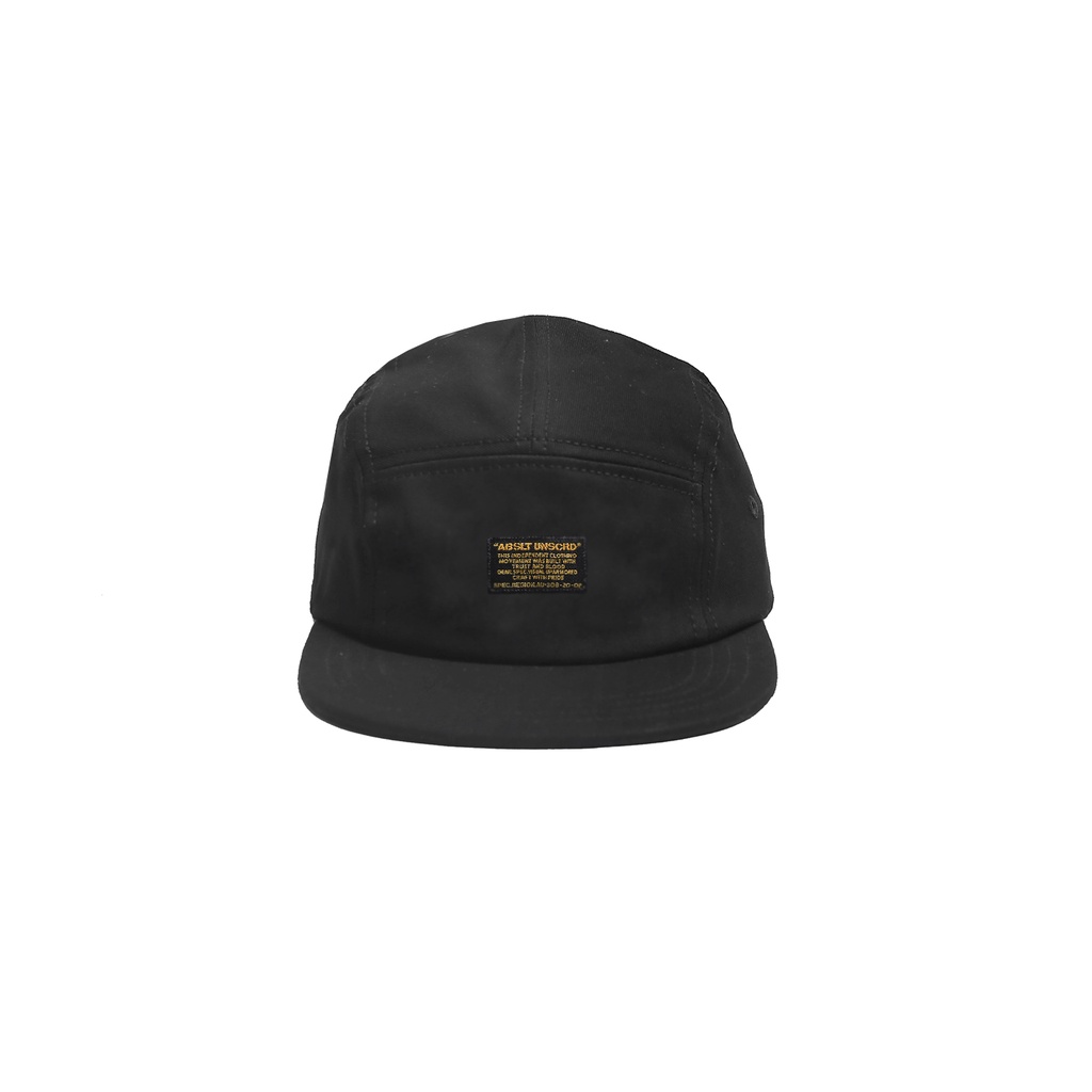308 ABSLTUNSCRD - 5 PANEL GOLD LABEL - สีดํา