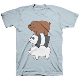 Combed Sale เสื้อยืดแขนสั้นพิมพ์ลายหมี 30s Distro We Bare Bears Stack 3