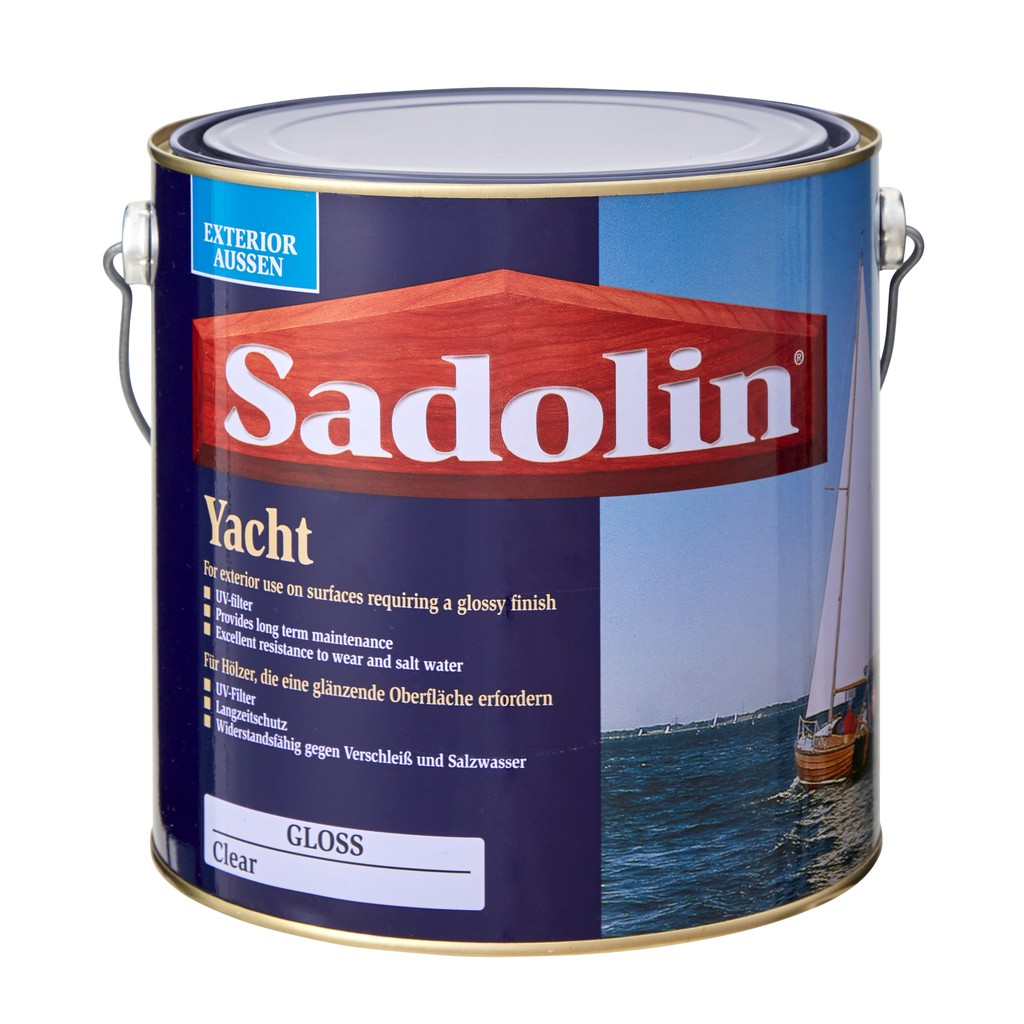 Sadolin Yacht ซาโดลิน น้ำยาเคลือบไม้ คุณภาพสูง ทนการขัดถูเหยียบย้ำ ป้องกันUV ฝน ไอทะเล เหมาะสำหรับพื