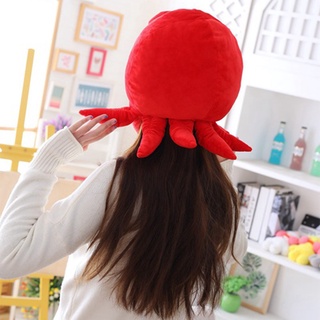 HEO~Anime Movie Red Octopus Head Hat Cosplay Props Accessories Plush Head Fancy Taiyaki Cosplay Cap