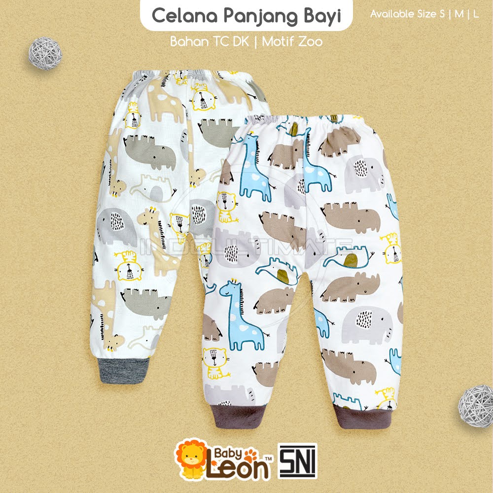 ทารกแรกเกิดกางเกงขายาว 1 ชิ้น (ขนาด S, M, L) ZOO SERIES BABY LEON COTTON Double Knit DS-115 ทารกแรกเ