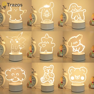 โคมไฟตั้งโต๊ะอะคริลิค รูปเด็กผู้ชาย และผู้หญิง 3D สร้างสรรค์…