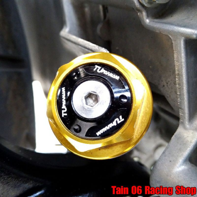 น็อตอุดน้ำมันเครื่อง แบบ 2 ชิ้น / Honda / Yamaha [TPN]