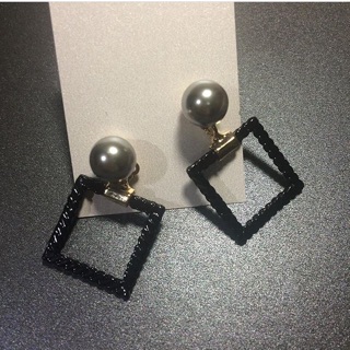 Black Square earings