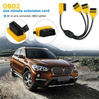 ❤AUTOOL OBD2 Y Splitter Cable 50cm 1 to 3 Converter Adapter Extension Cord