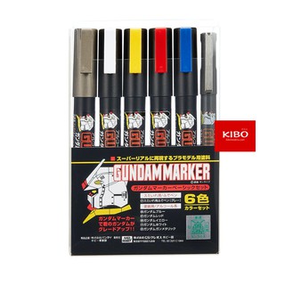 ปากกากันดั้มแบบชุด GMS105 Gundam Markers Set Basic Set (6 สีในชุด)