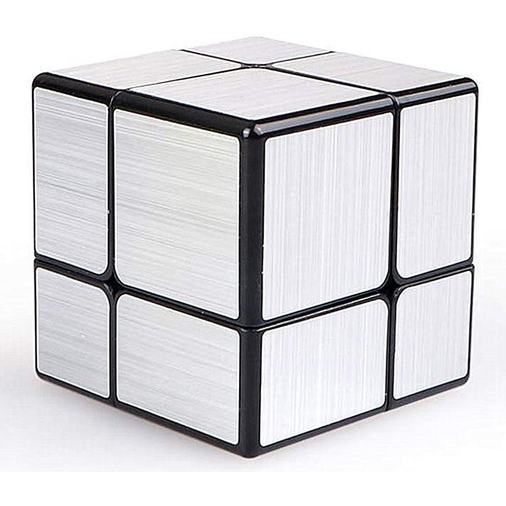 รูบิค แปลกๆ รูบิค 2x2 รูบิค ของแท้ อย่างดี rubik 2x2 Qiyi Mirror Cube 2x2 Silver 2x2x2 Magic Cube ru