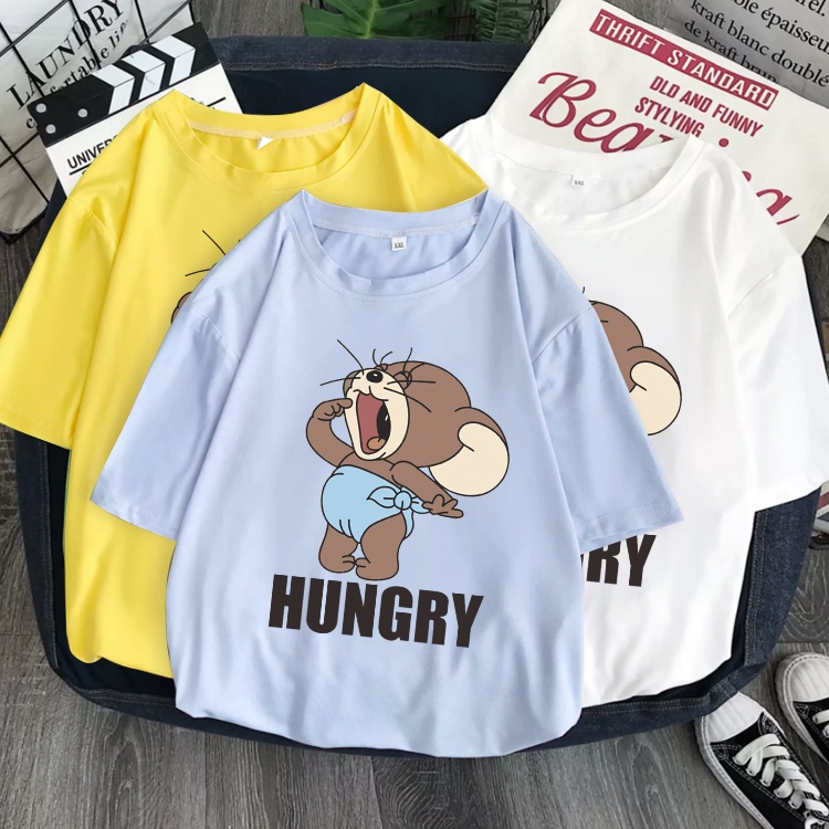 D142（พร้อมส่งจากไทย）เสื้อยืดแขนสั้ง ผ้านุ่มใส่สบายฯ มี7สีหลายสีเลือกได้ S-3XL