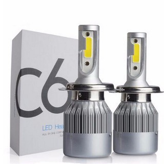 ไฟหน้ารถยนต์ LED H4 / 9003 C6 เเสงสีขาว 12โวลต์ 36วัตต์