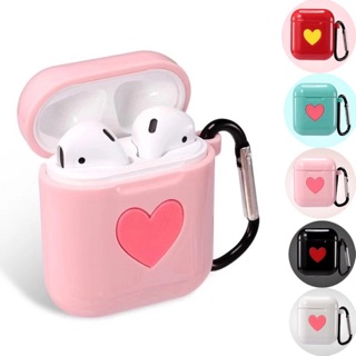 AirPods Case Silicone Protective ซิลิโคนแบบมันวาว สำหรับเก็บกล่องหูฟังแอร์พ็อด ลายน่ารัก แถมฟรี!! ห่วงคล้องกันหล่น