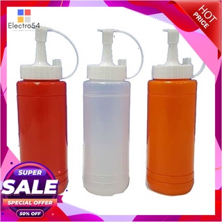 ขวดซอสกลม ขนาด 300 มล. แพ็ค 6 ขวดอุปกรณ์ครัวและเครื่องใช้Sauce Squeezer Bottle 300 cc. x 6 Pcs