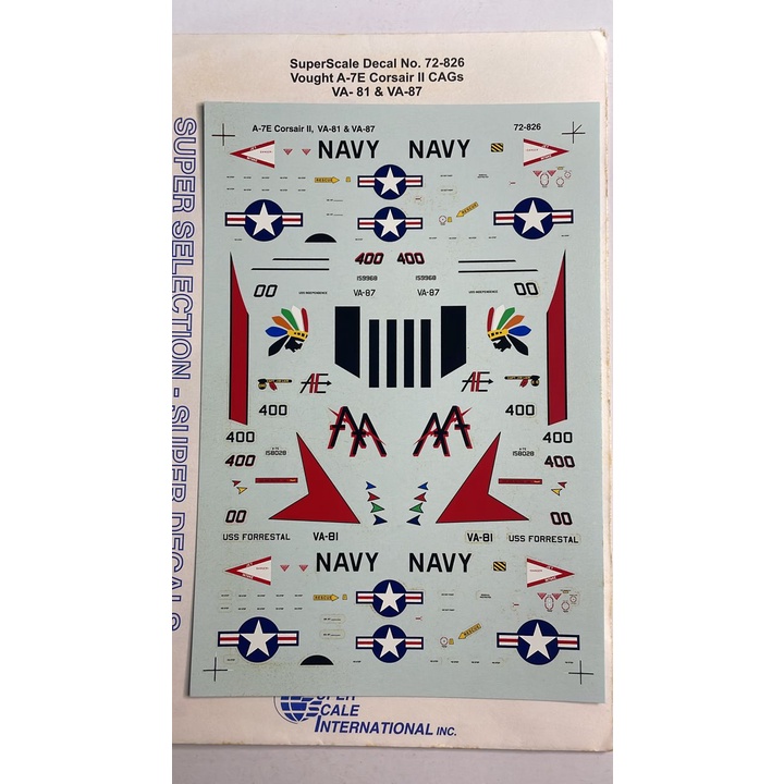 SUPERSCALE DECAL 72-826 A-7E Corsair II VA-87, VA-81 1/72 - DECAL