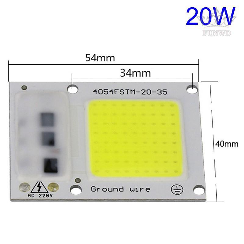 หลอดไฟFu 20 W 30 W 50 W ไฟ Led Floodlight Cob Chip 220 V สําหรับติดรถยนต์