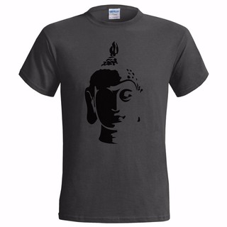 T-shirt  เสื้อยืด พิมพ์ลายพระพุทธรูปอินเดีย สําหรับผู้ชายS-5XL