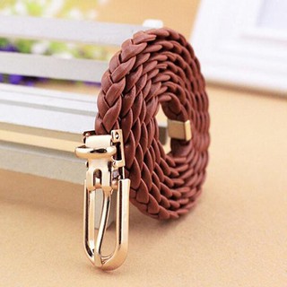 Fin 1 เข็มขัดผู้หญิง สไตล์วินเทจ Womens Belt เข็มขัดสตรี B109 (สีน้ำตาล)