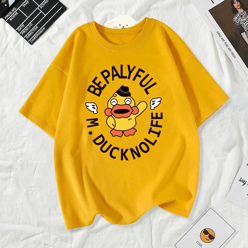 เสื้อยืดคอกลมผ้านิ่มใส่สบาย ลายแฟชั่นวินเทจ พร้อมส่ง T-552