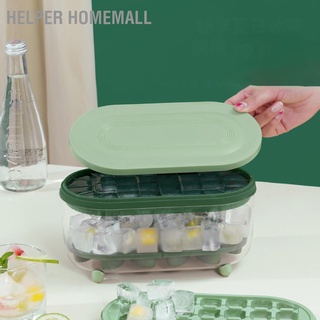 Helper HomeMall Ice Cube Mold Large Capacity 32 Compartments Silicone Tray 10 Heart Shaped Maker with Lid