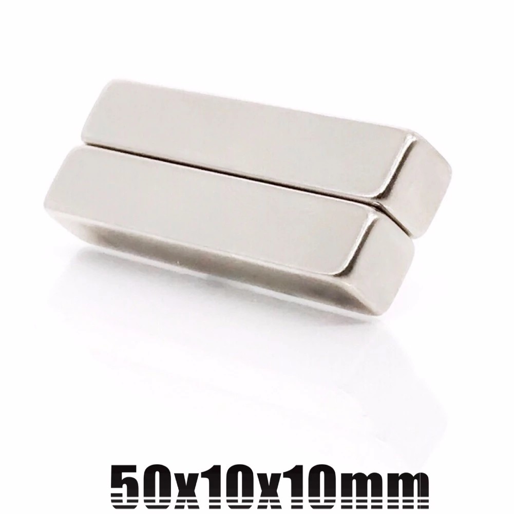 1ชิ้น แม่เหล็กแรงสูง 50x10x10มิล แม่เหล็ก 50*10*10มิล Magnet Neodymium แม่เหล็ก นีโอไดเมียม สี่เหลี่ยม ขนาด50x10x10mm