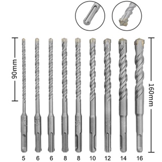 ดอกสว่านโรตารี่ (9ตัวต่อ1ชุด) ดอกสว่าน ขนาดดอกที่ได้5,6,6,8,8,10,12,14,16mm