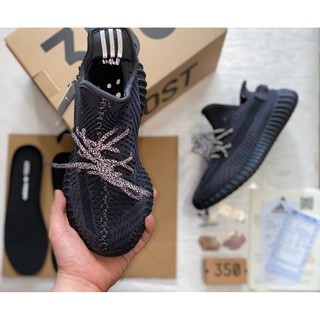 YZ  Boost 350 V2 "Pure Black" Size:37-45 รองเท้าผ้าใบใส่ได้ทั้งผญ-ผช V77A003