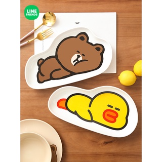 [Line Friends] จานเซรามิค ปากลึก สําหรับเพื่อน