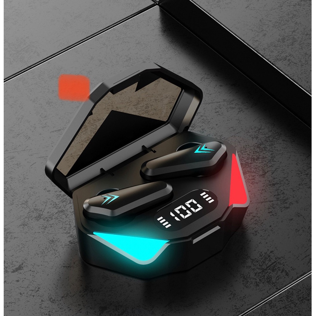 หูฟังบลูทูธ รุ่นTWS-X15 หูฟังสำหรับเล่นเกม ใหม่ล่าสุด กล่องชาร์จไร้สาย 9Dสเตอริโอกีฬา