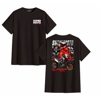 คอลูกเรือเสื้อยืดคอกลมเสื้อยืด ลาย Distro HONDA CRF WHITERED สําหรับผู้ชาย และผู้หญิงผ้าฝ้ายแท้